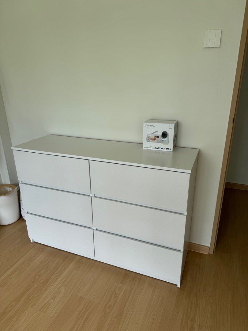 White IKEA six-drawer chest assembled by The Good Guys Singapore.