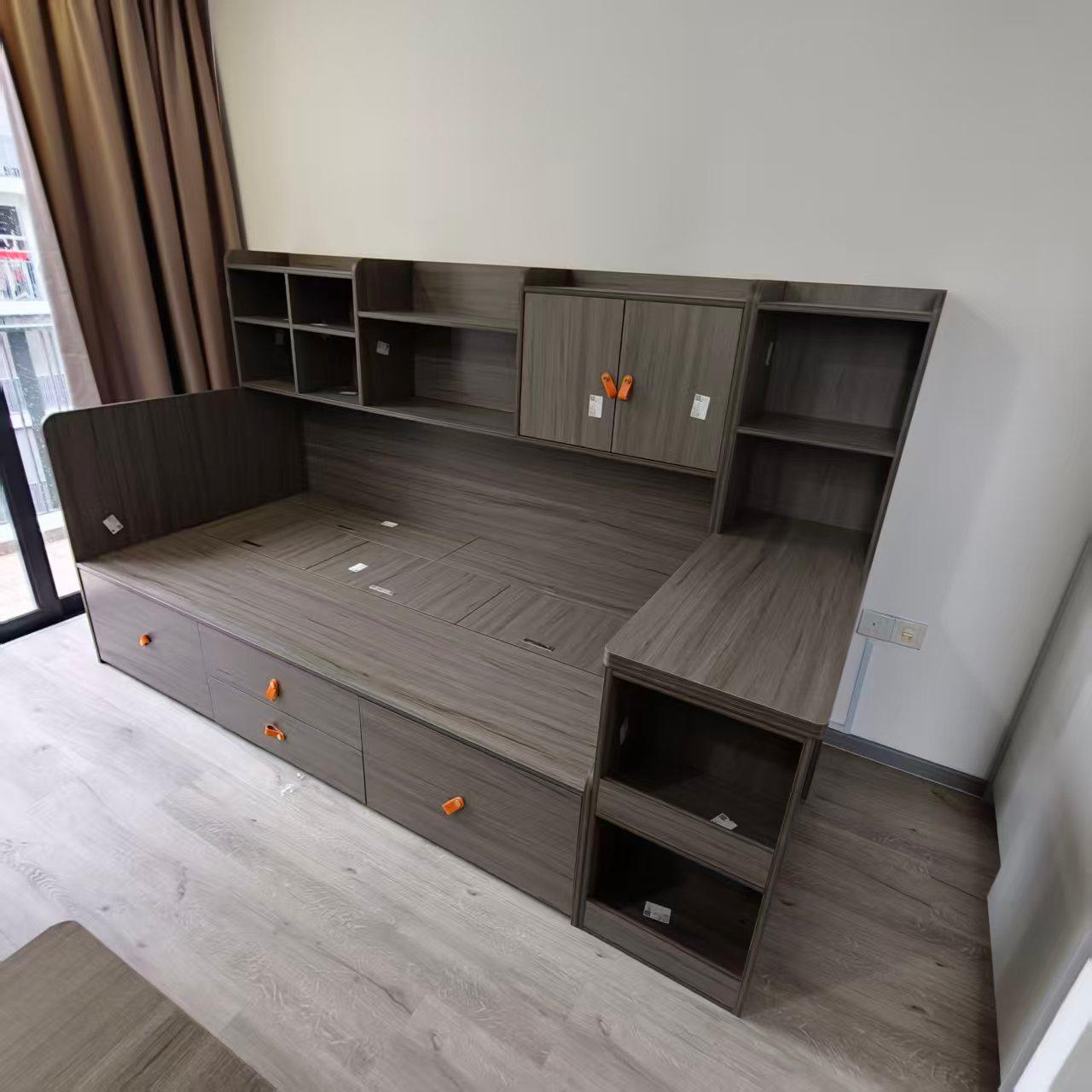 Storage bed and study furniture unit assembled by The Good Guys Singapore.